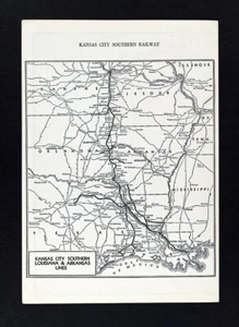 1941 LaSalle Map Kansas City Southern Railroad Louisiana Route New Orleans Mo AR - Picture 1 of 4