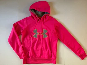 UNDER ARMOUR STORM Hoodie Kapuzenpullover Gr. Small tailliert COLD GEAR rosa grau - Bild 1 von 7