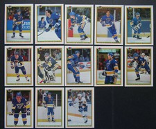 1990-91 Bowman St. Louis Blues Team Set of 13 Hockey Cards