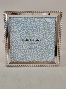 Tahari Home Set Of Two (2) 4x4" Silver Tone Photo Picture Frame..New - Picture 1 of 8