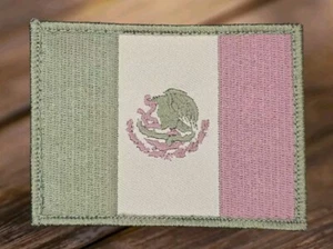 MEXICO COUNTRY FLAG MEXICAN EMBLEM MULTICAM TACTICAL IRON ON MORALE PATCH - Picture 1 of 3
