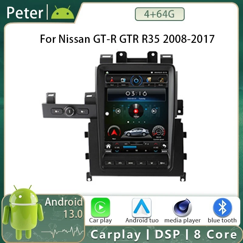 9.7" For Nissan GT-R GTR R35 2008-2017 Car Radio Android 13 Auto GPS Navigation - Image 1 of 4