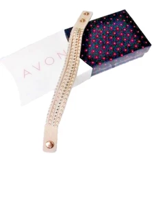 Avon Renata Multi-layer Beige Wrap Bracelet - New with Box - Gift idea - Picture 1 of 9