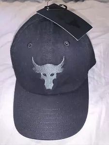NWT Under Armour X Project Rock Unisex Youth Cap Hat Black/Pitch Gray OSFA - Picture 1 of 7