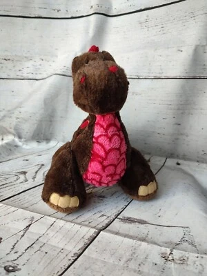 Webkinz Cocoa Dinosaur Brown Red Pink Ganz Plush 9" Toy Lovey No Code valentine - Image 1 of 4