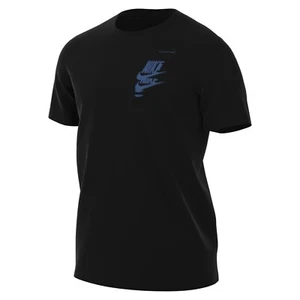 MensNike Essential Future Graphic T Shirt DM6379 010 Black/Blue Size XL - Picture 1 of 5