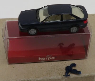 Micro Herpa Ho 1/87 Audi Coupé Blu Scuro #031080 IN Box - Immagine 1 di 4