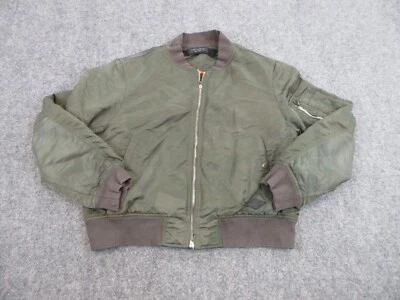 Rag & Bone Jacket Womens Adult Large Green Preppy Full Zip Casual Bomber Coat - Image 1 of 4