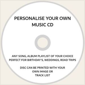 Personalised Mix CD Any Artists, Album, Songs Of Your Choice. Wedding, Party, 
