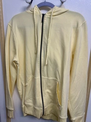 NUEVA Chaqueta Para Hombre L Cremallera Completa Mezcla de Algodón Sudadera con Capucha Gama Alta GOODLIFE Amarillo Foto 1 de 4
