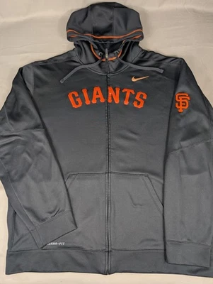 SF Giants Nike Sweater Mens XXL Black Thermafit MLB Full Zip - Image 1 of 4