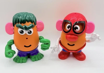 LOTE de figuras mezclables Mr Potato Marvel Head Spider-Man Hulk Iron Man.LEER Foto 1 de 4