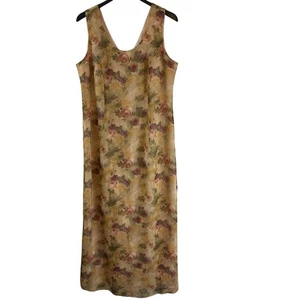 Michael Blair New York Vintage 90s Y2K Floral Maxi Dress Size 16 - Bild 1 von 7