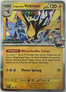 Pokemon Enigmaras Voltrean Deutsch HOLO SVP DE 182 Reisegefährten Promo NM - Bild 1 von 2