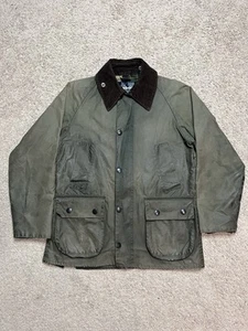 Chaqueta de Cera Barbour Bedale Verde Salvia C32/81CM XXS Unisex Reino Unido 10 Country Encerada - Imagen 1 de 18