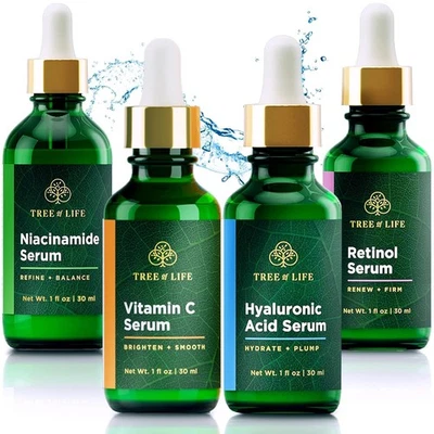 Facial Skin Care Set - Brightening, Firming, Hydrating - 4 x 1 Fl Oz - Изображение 1 из 4