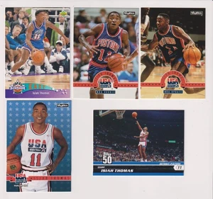 FIVE CARD ISIAH THOMAS LOT - DETROIT PISTONS - Picture 1 of 1