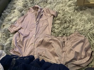 Womens Serenedelicacy pajamas size M short sleeve w/collar - Picture 1 of 2