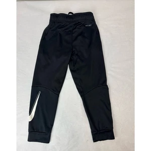 Nike Dri-Fit Joggers Pants Swoosh Black White Sweatpants Kids Youth XS - Picture 1 of 10