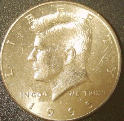 1995-P Kennedy Half 1/2 Dollar Major Struck Thru  Eagle? Error. - Image 1 of 4