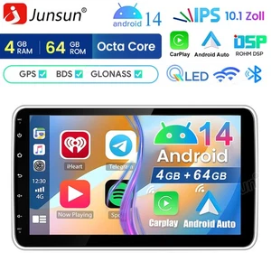 DAB+ Android 15 Autoradio 1 DIN GPS Navi RDS WIFI 360° Drehbar Bildschirm 64GB - Bild 1 von 17