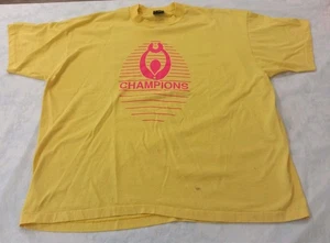 Vintage T Shirt Champions Grafik Gelb Größe XXL - Bild 1 von 9
