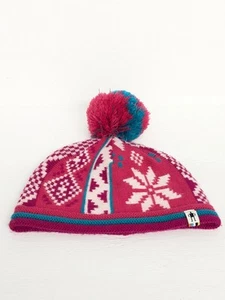 Smartwool Merinowolle Beanie Bommel Wintermütze Gr. L/XL 6-12 Rosa Island - Bild 1 von 6