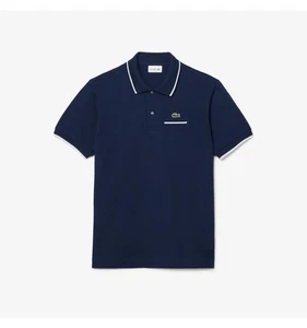 Polo Lacoste corte clásico L.12.12 con detalle en el bolsillo - Color: AZUL MARI - Imagen 1 de 1