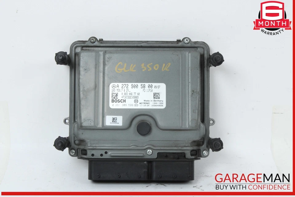 08-12 Unidad de módulo de control del motor Mercedes X204 GLK350 ECU ECM 2729005800 OEM Foto 1 de 4