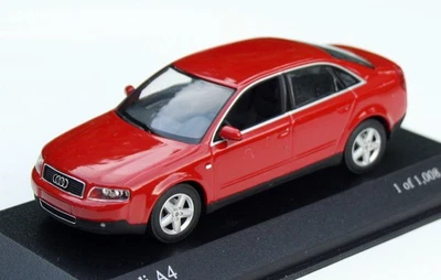 Audi A4 Limousine B6 Typ 8E Bj. 2000-2004, Rosso Amuleto, Minichamps-Modell M.1 - Immagine 1 di 4