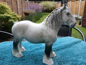 Beswick Dappled Grey Shire Mare 818 Strawberry Dappling - Picture 1 of 8