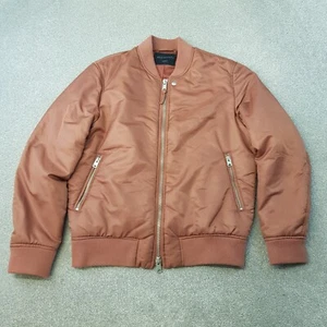 All Saints Mens Jacket Small Pink Brant Bomber Flight Coat Quilted Padded - Picture 1 of 10