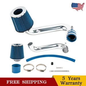 Para 2001-2005 Honda Civic 1.7L L4 sistema de admisión de aire frío + kit azul filtro - Imagen 1 de 11