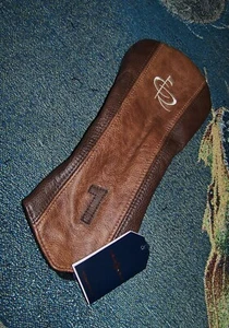 NEW LINKS & KINGS Leather Driver Head Cover CHAMPIONS RETREAT GOLF CLUB Brown - Picture 1 of 4