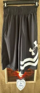 Under Armour HeatGear Suelto Jóvenes Niños M Negro Baloncesto Corto Elástico Bolsillos - Imagen 1 de 7