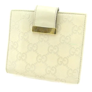Gucci Wallet Purse Guccissima Beige Gold Woman unisex Authentic Used T1710 - Picture 1 of 6