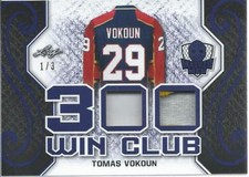 2017-18 2018 Leaf Masked Men 300 Win Club #3WC-29 TOMAS VOKOUN 1/3 Florida