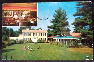 AK Massachusetts Foxboro 1961 The Lord Fox Restaurant Hahn Hühner - Bild 1 von 2