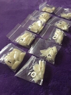 500x Puntas de arte en uñas acrílicas falsas francesas artificiales blancas transparentes gel UV natural EE. UU. Foto 1 de 4