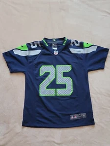 Nike NFL Seattle Seahawks Youth #25 Sherman Navy Game Jersey Size M (10/12) - Picture 1 of 6
