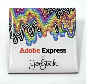 ADOBE EXPRESS x JEN STARK Enamel Lapel Pin Adobe Max 2024 - Art Designer Gift - Picture 1 of 5