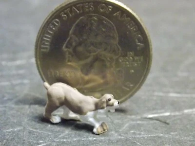 Dollhouse Miniature Pet Dog Animal 1:48 Quarter Inch Scale B189 Dollys Gallery - Image 1 of 2