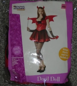 Devil Puppe Halloween Kostüm Mädchen Teenager Größe 7-9 - Bild 1 von 7