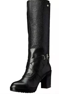 Diesel Womens Black Leather Casual Dress Boots 7 - Picture 1 of 9