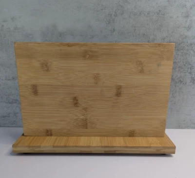 Soporte magnético para cuchillos de cocina de madera de bambú de doble cara 11x7 Foto 1 de 4