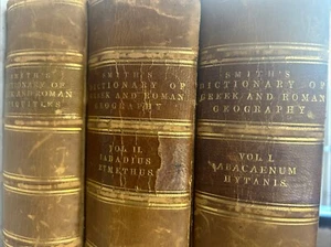 Smith's Dictionary of Greek & Roman Geography, Antiquities REPAIRED Leatherbound - Picture 1 of 5