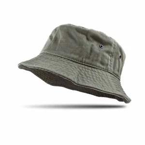 Bucket Hat Cap Cotton Fishing Boonie Brim visor Sun Safari Summer Men Camping - Picture 1 of 18