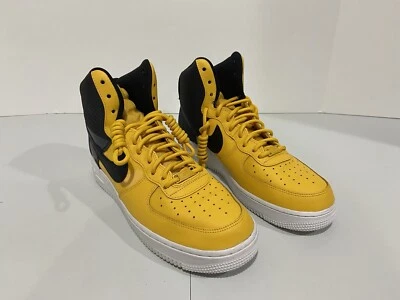 Nike Air Force 1 High Yellow Ochre Black AV8364-700 Men's Sz 10.5 Used - Image 1 of 4