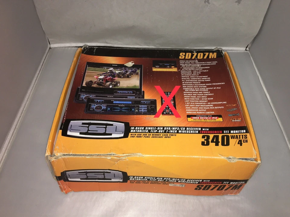 SSL SD707M CD player In Dash 7" touch screen single Din DVD/CD player NO Remote - Image 1 of 4