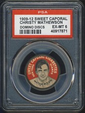 1909 PX7 Sweet Caporal Domino Discs Christy Mathewson PSA 6 New York Giants HOF
